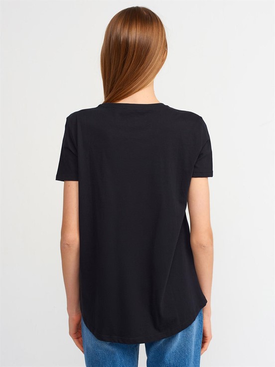 Dilvin Bisiklet Yaka Basic T-Shirt