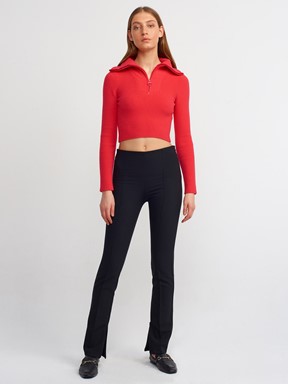 Dilvin Süs Dikişli Yüksek Bel Pantolon