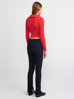 Dilvin Süs Dikişli Yüksek Bel Pantolon