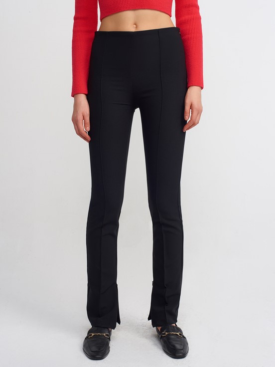 Dilvin Süs Dikişli Yüksek Bel Pantolon