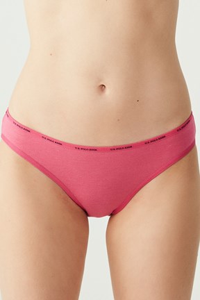 U.S. Polo Assn. Kadın 5 Li Düşük Bel Slip Külot