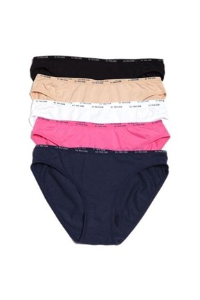 U.S. Polo Assn. Kadın 5 Li Yüksek Bel Slip