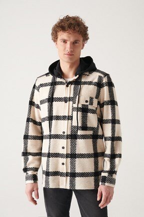 Avva Kapüşonlu Çıtçıtlı Oversized Oduncu Gömlek