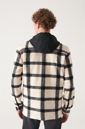 Avva Kapüşonlu Çıtçıtlı Oversized Oduncu Gömlek