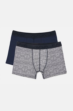 Avva Desenli Düz 2 li Boxer