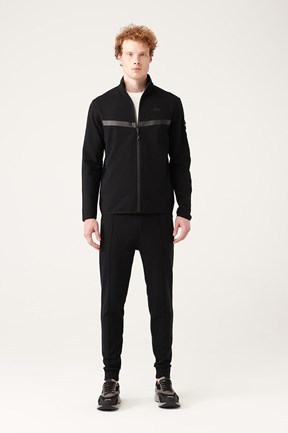 Avva Dik Yaka Baskılı Slim Fit Sweatshirt