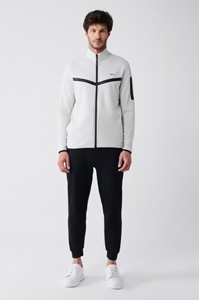 Avva Dik Yaka Baskılı Slim Fit Sweatshirt