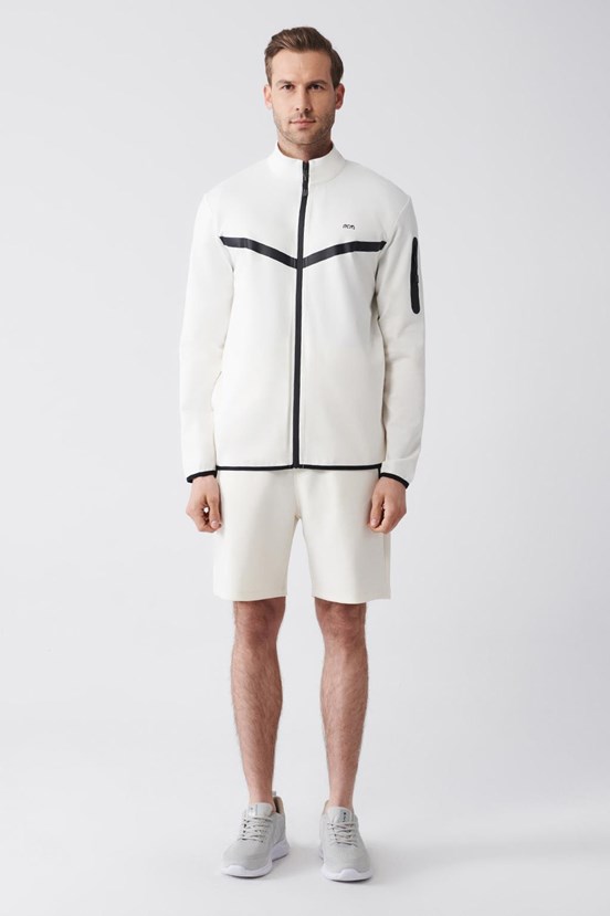 Avva Dik Yaka Baskılı Slim Fit Sweatshirt