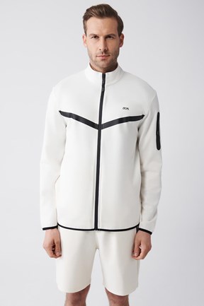 Avva Dik Yaka Baskılı Slim Fit Sweatshirt
