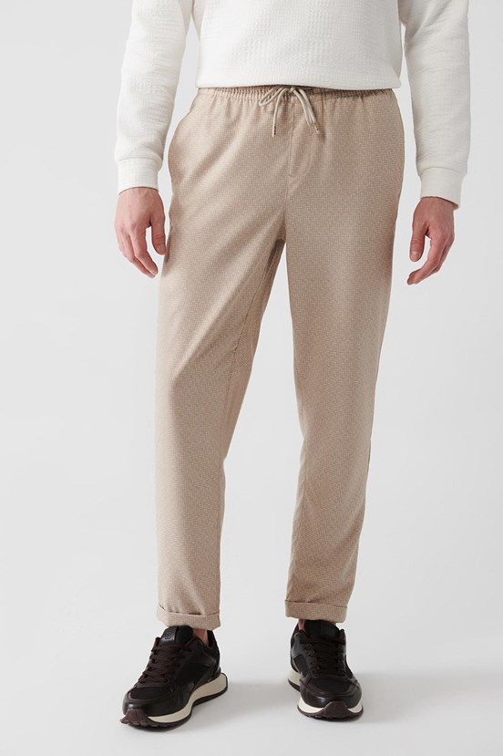 Avva Desenli Likralı Relaxed Fit Jogger Pantolon