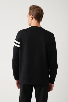 Avva İnterlok Kumaş Bisiklet Yaka Baskılı Sweatshirt