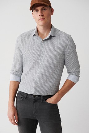 Avva Slim Fit Dar Kesim Travel Gömlek