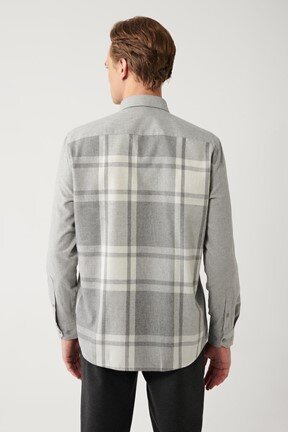 Avva Unisex Düğmeli Yaka Oduncu Gömlek