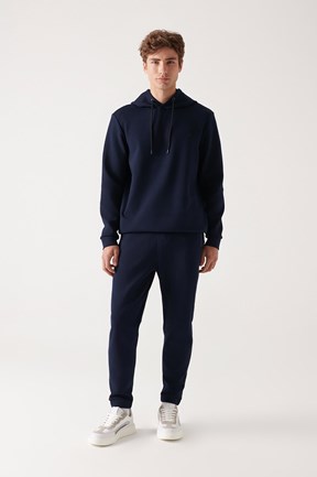 Avva Esnek Yumuşak Doku İnterlok Kumaş Lastikli Paça Jogger Unisex Eşofman Altı