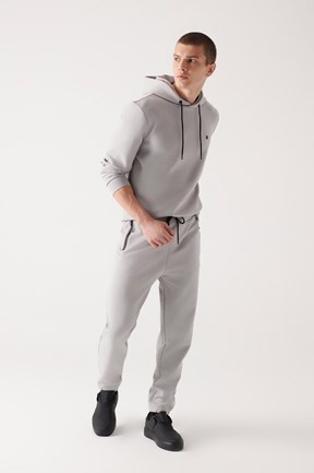 Avva Esnek Yumuşak Doku İnterlok Kumaş Lastikli Paça Jogger Unisex Eşofman Altı