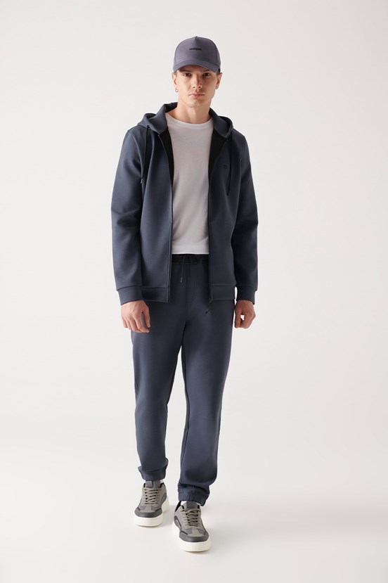 Avva Esnek Yumuşak Doku İnterlok Kumaş Lastikli Paça Jogger Unisex Eşofman Altı