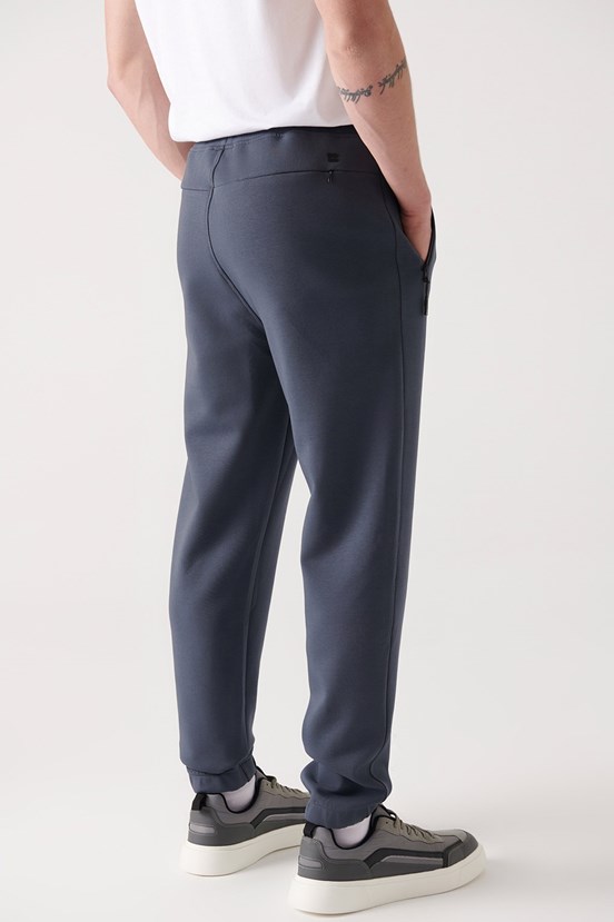 Avva Esnek Yumuşak Doku İnterlok Kumaş Lastikli Paça Jogger Unisex Eşofman Altı