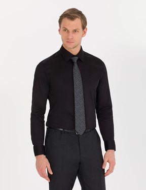 Pierre Cardin Erkek Slim Fit Dokuma Gömlek