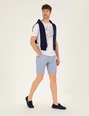 Pierre Cardin Erkek Dokuma Capri Bermuda


