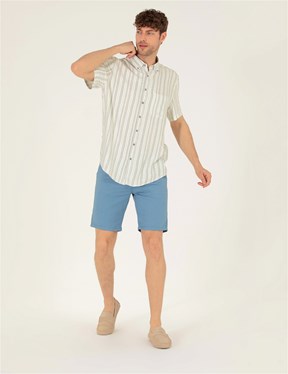 Pierre Cardin Erkek Dokuma Capri Bermuda


