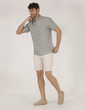 Pierre Cardin Erkek Dokuma Capri Bermuda

