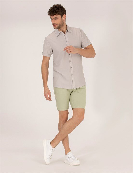 Pierre Cardin Erkek Dokuma Capri Bermuda

