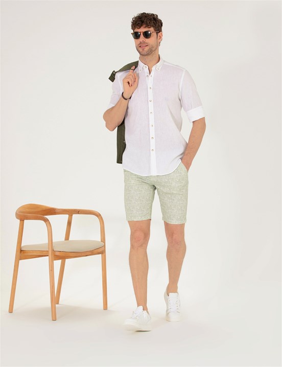 Pierre Cardin Erkek Dokuma Capri Bermuda
