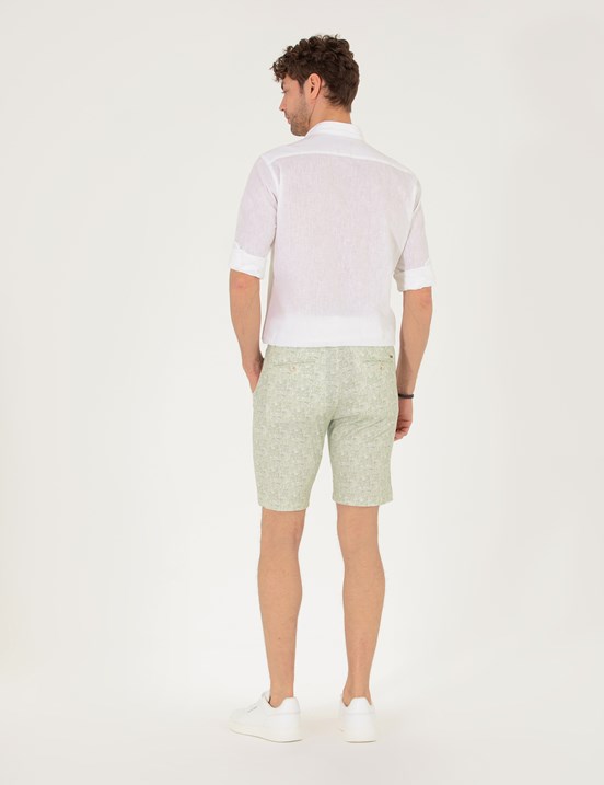 Pierre Cardin Erkek Dokuma Capri Bermuda
