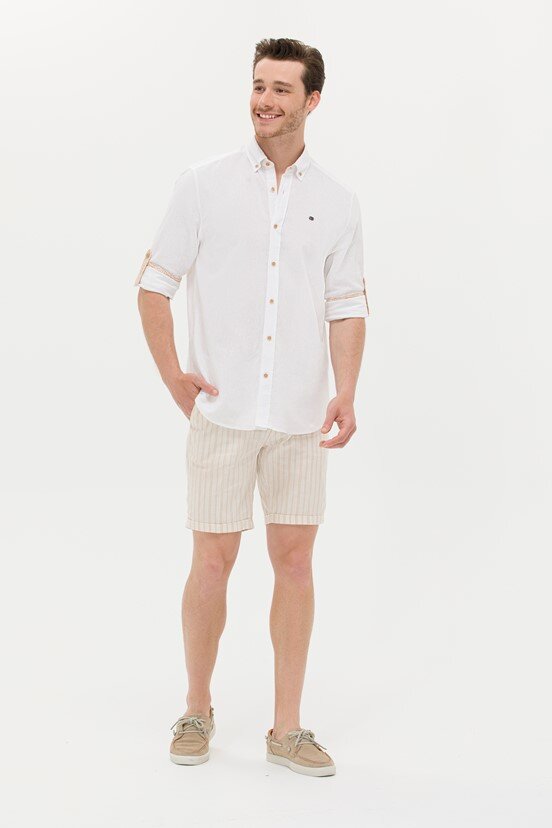 U.S. Polo Assn. Erkek Dokuma Capri Bermuda

