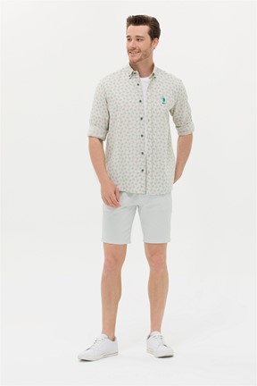 U.S. Polo Assn. Erkek Dokuma Capri Bermuda
