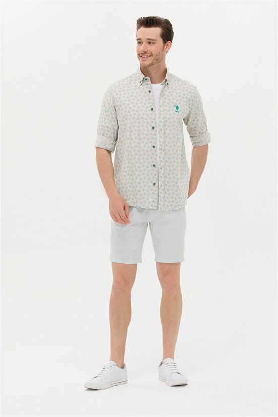 U.S. Polo Assn. Erkek Dokuma Capri Bermuda
