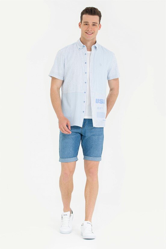 U.S. Polo Assn. Erkek Denim Capri Bermuda
