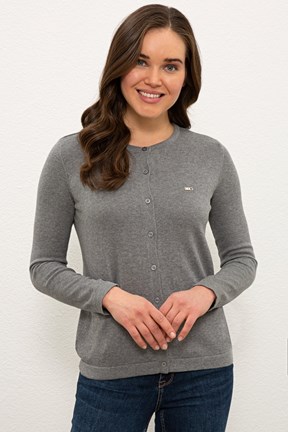 U.S. Polo Assn. Kadın Basic Bisiklet Yaka  Triko Hırka