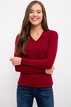 U.S. Polo Assn. Kadın Basic Triko Kazak