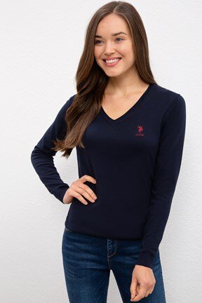 U.S. Polo Assn. Kadın Basic Triko Kazak