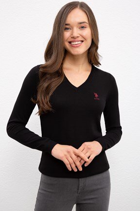 U.S. Polo Assn. Kadın Basic Triko Kazak