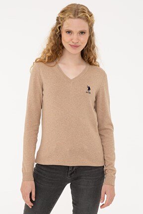 U.S. Polo Assn. Kadın Basic Triko Kazak