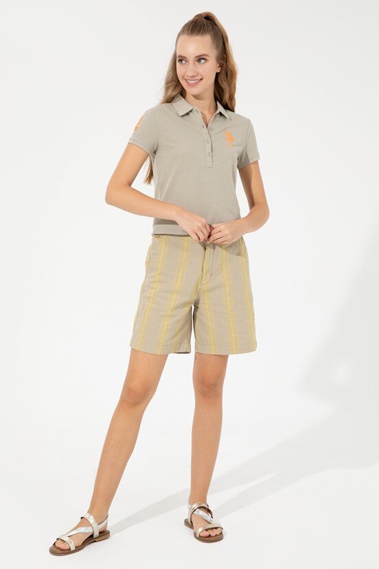 U.S. Polo Assn. Kadın Dokuma Kapri Bermuda