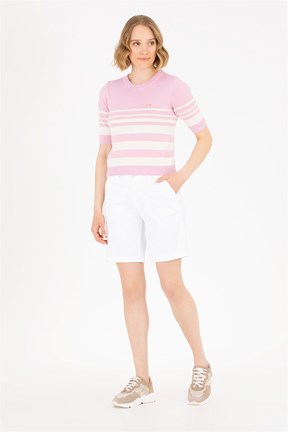U.S. Polo Assn. Kadın Dokuma Capri Bermuda


