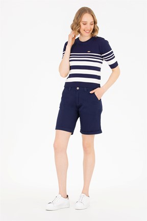 U.S. Polo Assn. Kadın Dokuma Capri Bermuda

