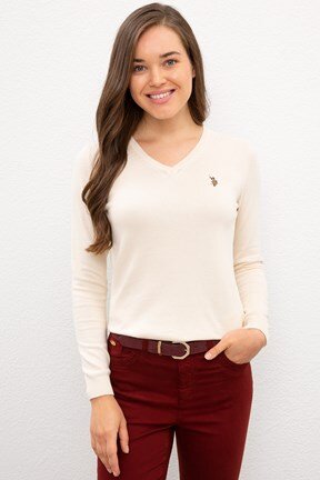 U.S. Polo Assn. Kadın Basic Triko Kazak