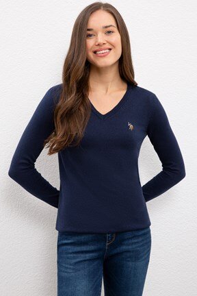 U.S. Polo Assn. Kadın Basic Triko Kazak