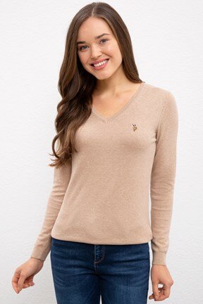 U.S. Polo Assn. Kadın Basic Triko Kazak