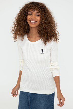 U.S. Polo Assn. Kadın Basic Triko Kazak