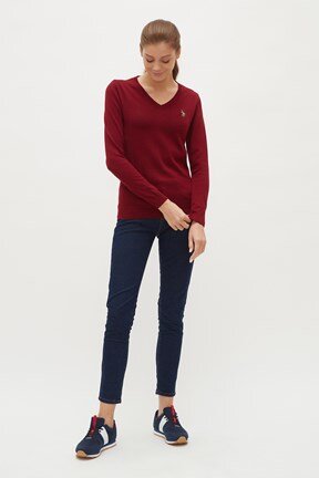 U.S. Polo Assn. Kadın Basic Triko Kazak