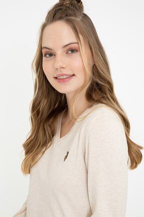 U.S. Polo Assn. Kadın Basic Triko Kazak