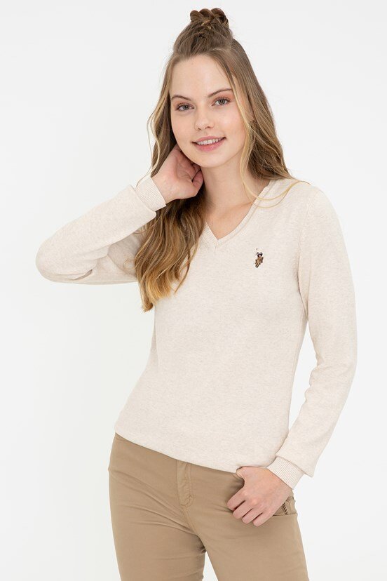U.S. Polo Assn. Kadın Basic Triko Kazak