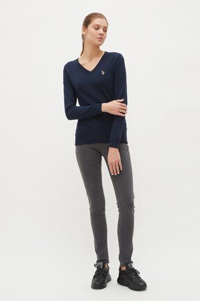 U.S. Polo Assn. Kadın Basic Triko Kazak