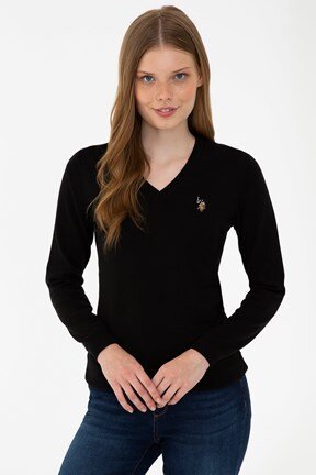 U.S. Polo Assn. Kadın Basic Triko Kazak