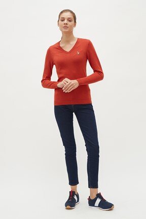 U.S. Polo Assn. Kadın Basic Triko Kazak